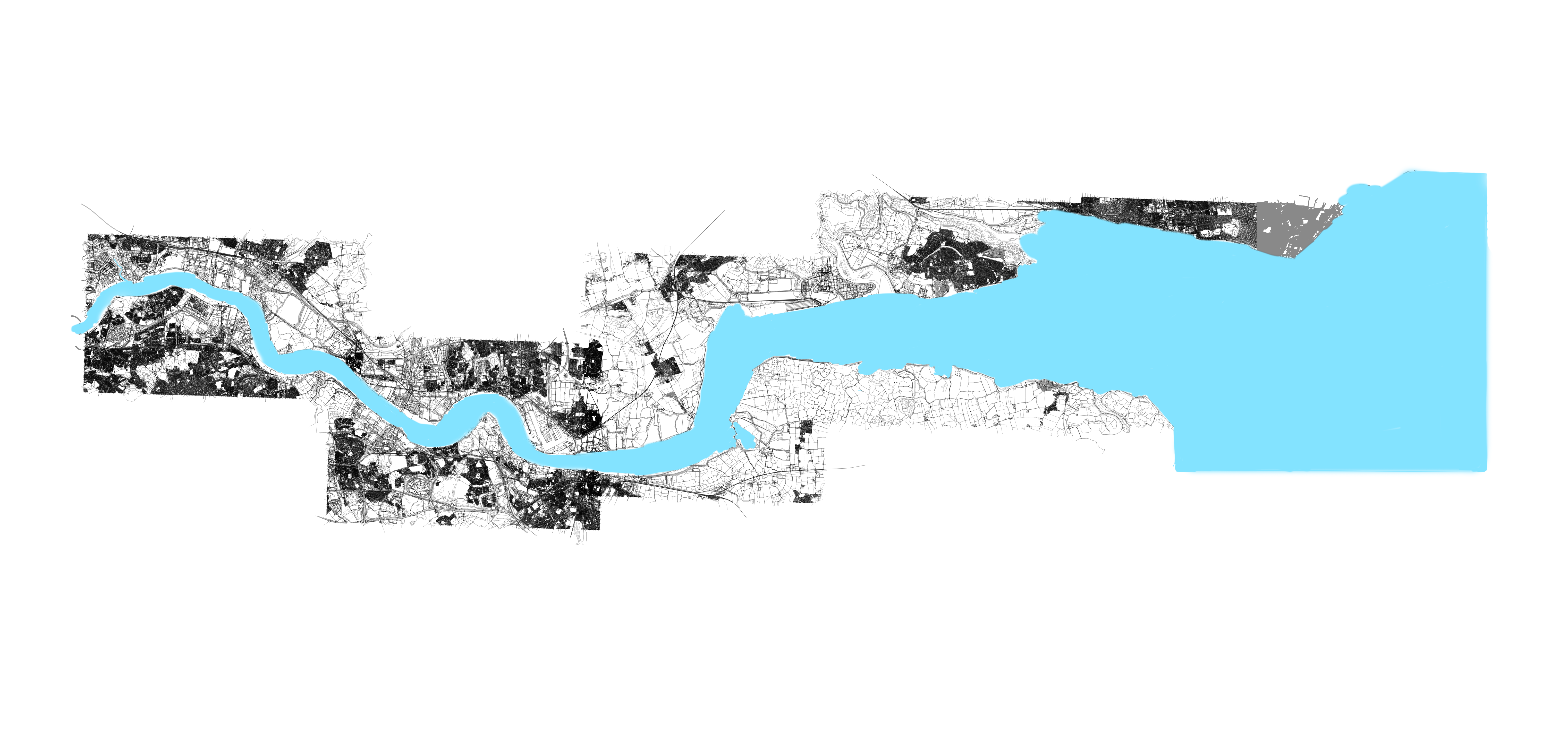 1:200 Map showing journey to Thames Estuary
